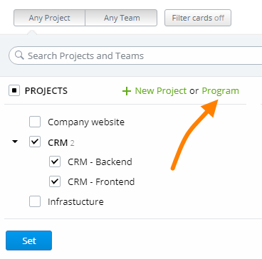Target Process Project Detail Projects and Programs | Targetprocess - Enterprise Agility Solution