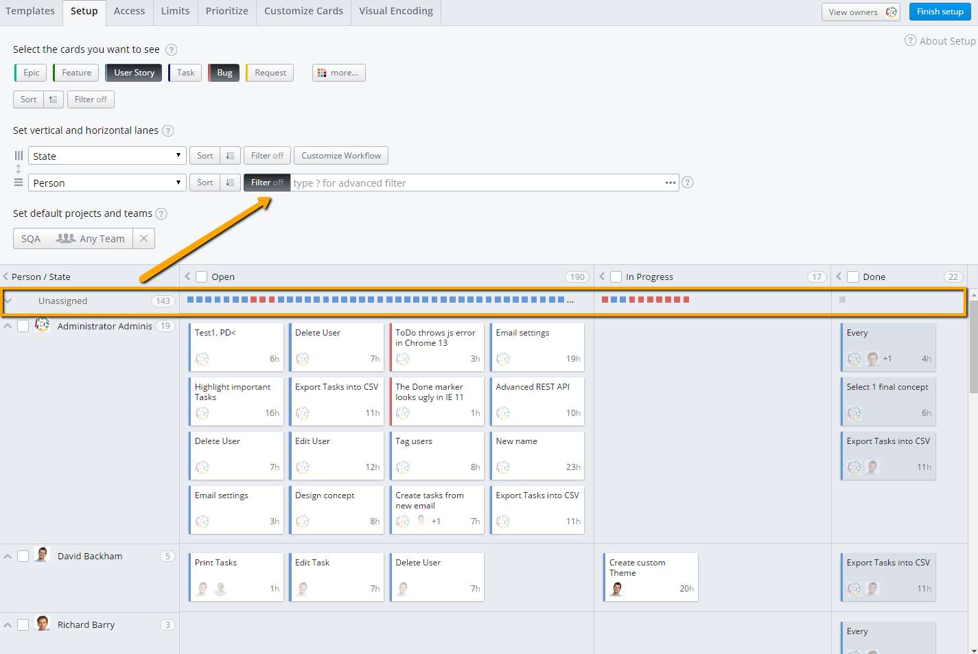 How to hide Unassigned / Backlog / No Entity / No Value default lane ...