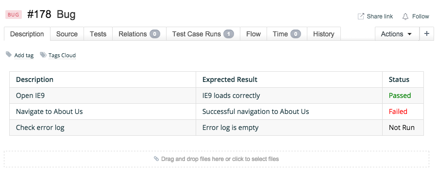 Test Case Runs and Bugs Relations | Targetprocess - Enterprise Agility ...