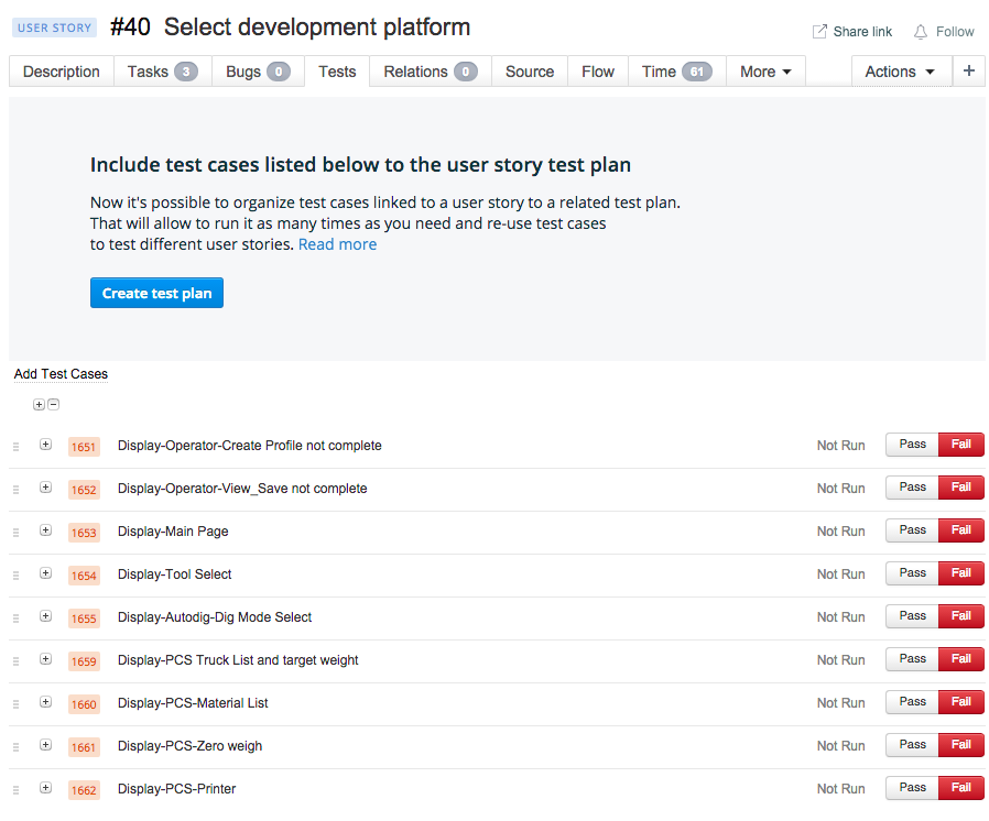 Target Process User Story Detail Entity Test Plan | Targetprocess - Enterprise Agility Solution